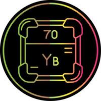 Ytterbium Line Gradient Due Color Icon vector