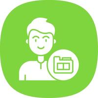Folder Glyph Curve Icon vector