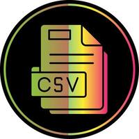 csv glifo debido color icono vector