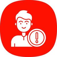 Error Glyph Curve Icon vector
