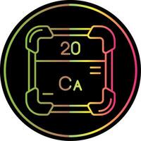 Calcium Line Gradient Due Color Icon vector