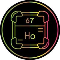 Holmium Line Gradient Due Color Icon vector