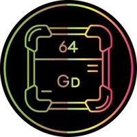 Gadolinium Line Gradient Due Color Icon vector