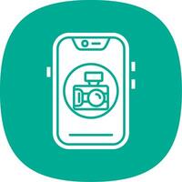 Camera Glyph Curve Icon vector