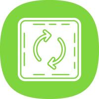 Loop Glyph Curve Icon vector