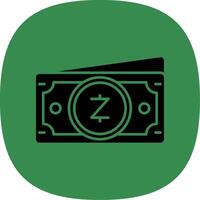 zcash glifo curva icono vector