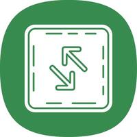 Swap Glyph Curve Icon vector