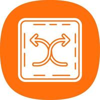 Shuffle Glyph Curve Icon vector