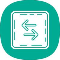 Swap Glyph Curve Icon vector