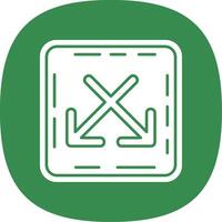 Intersect Glyph Curve Icon vector