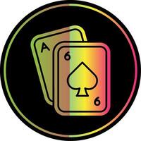 póker glifo debido color icono vector