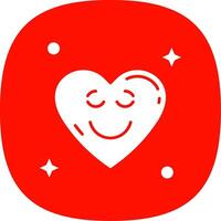 Relieved Glyph Curve Icon vector