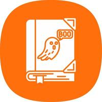 Spooky Glyph Curve Icon vector
