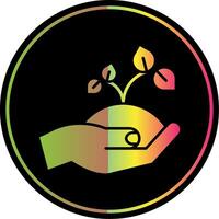 Sprout Glyph Due Color Icon vector