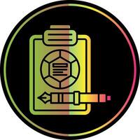 Report Glyph Due Color Icon vector