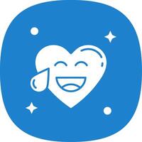 Sweat Glyph Curve Icon vector