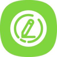 Edit Glyph Curve Icon vector