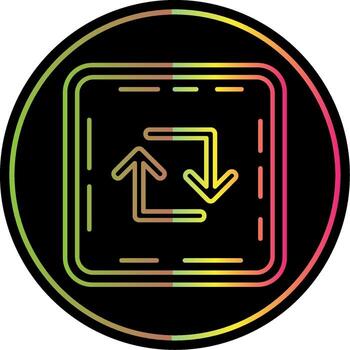 lazo línea degradado debido color icono vector