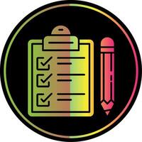 Exam Glyph Due Color Icon vector