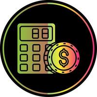 Calculator Glyph Due Color Icon vector