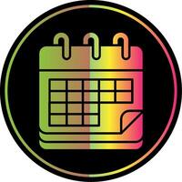 Calendar Glyph Due Color Icon vector