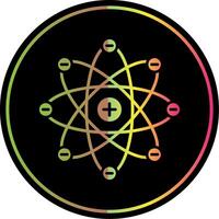 Atom Glyph Due Color Icon vector