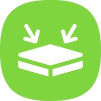 Flatten Glyph Curve Icon vector