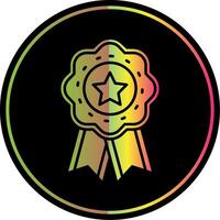 icono de color de glifo de medalla debido vector