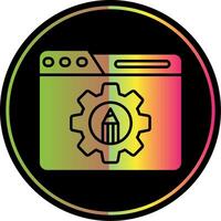 Settings Glyph Due Color Icon vector