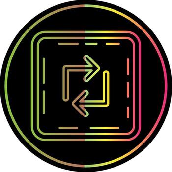 lazo línea degradado debido color icono vector