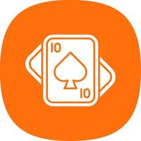 Spades Glyph Curve Icon vector