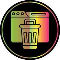 Bin Glyph Due Color Icon vector