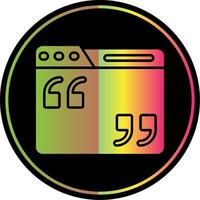 Quote Glyph Due Color Icon vector