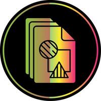 File Glyph Due Color Icon vector