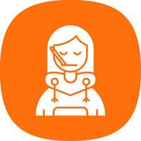 Sick Glyph Curve Icon vector