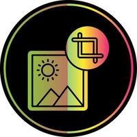 Crop Glyph Due Color Icon vector