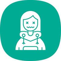 Dead Glyph Curve Icon vector