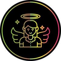 Angel Line Gradient Due Color Icon vector