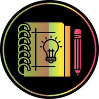 Sketchbook Glyph Due Color Icon vector