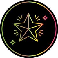 Star Line Gradient Due Color Icon vector