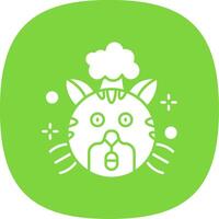 Exploding Glyph Curve Icon vector