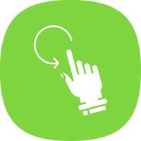 Rotate Glyph Curve Icon vector