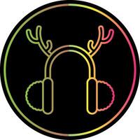 Earmuffs Line Gradient Due Color Icon vector