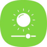 Brightness Glyph Curve Icon vector