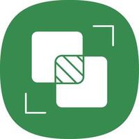 Intersect Glyph Curve Icon vector