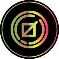 Crop Line Gradient Due Color Icon vector
