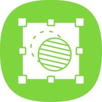 Mask Glyph Curve Icon vector