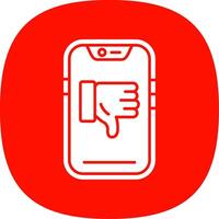 Dislike Glyph Curve Icon vector