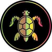 Turtle Glyph Due Color Icon vector