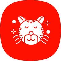 Relieved Glyph Curve Icon vector